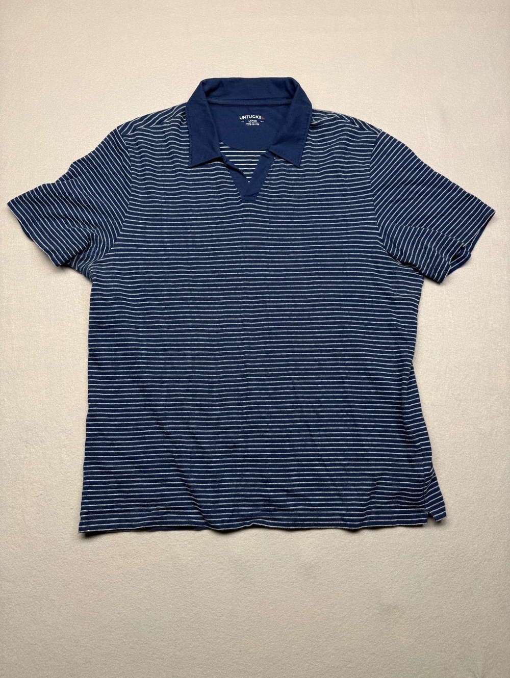 UNTUCKit Peyton Polo Shirt Men's Large Blue Cotton